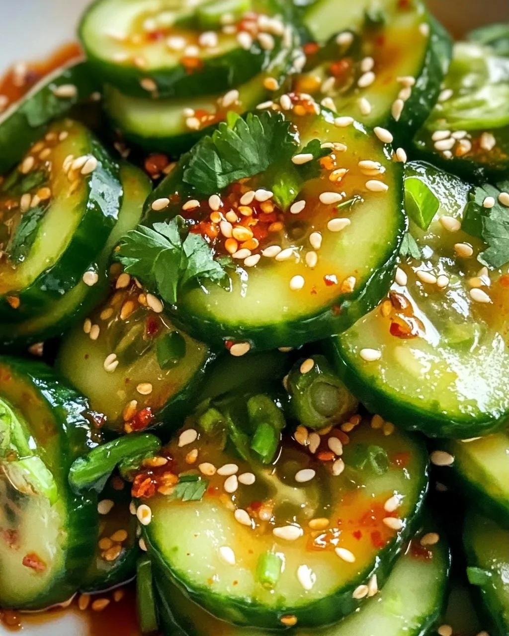 Asiatischer Gurkensalat: Chili-Sesam-Kick für heiße Tage!
