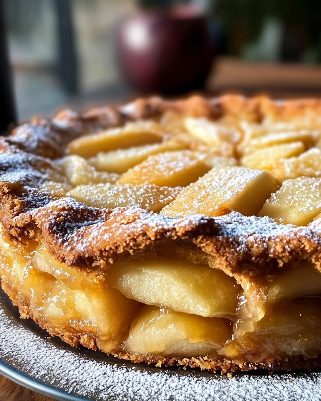 Bester gedeckter Apfelkuchen
