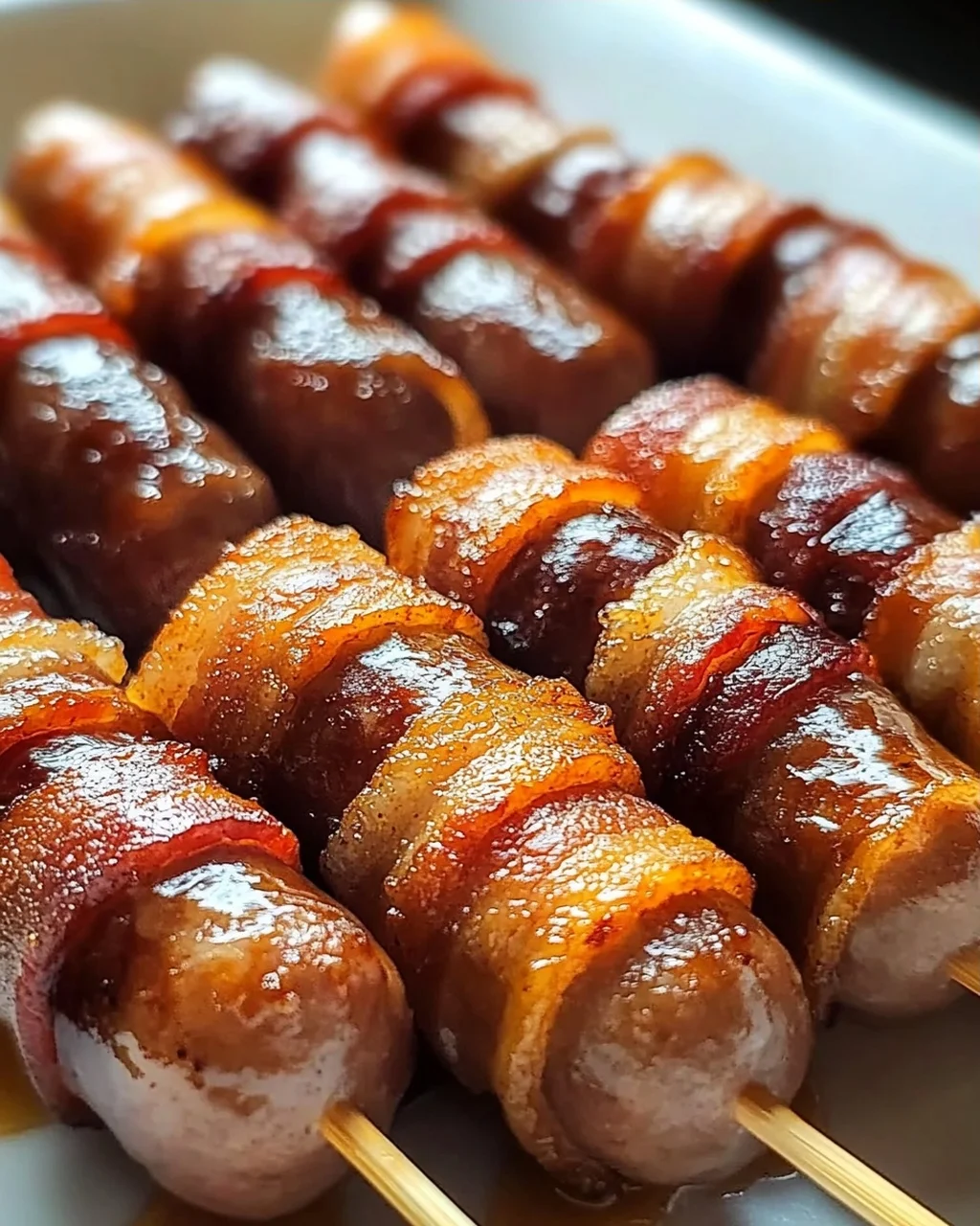 Brauner Zucker Speck umwickelt für fette Partys