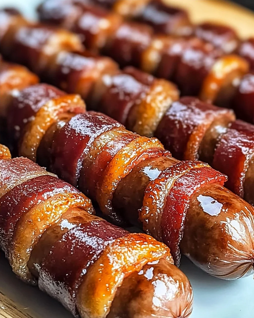 Brauner Zucker Speck umwickelt für fette Partys