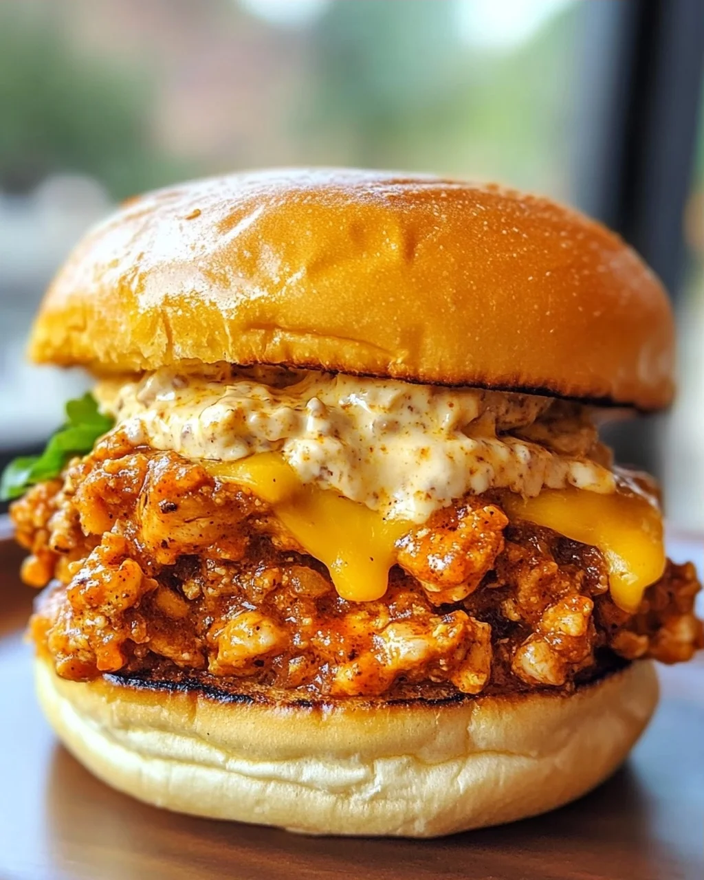 Cajun Chicken Sloppy Joes mit cremiger Käsesauce