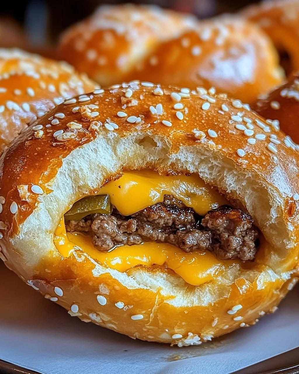 Cheeseburger Pretzel Bombs, die Sie die ganze Woche begehren werden