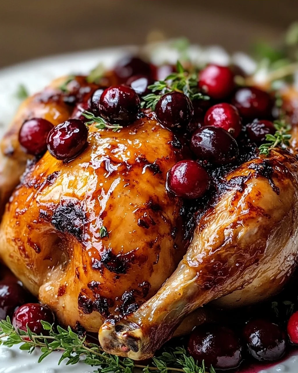 Cranberry Maple Roast Chicken