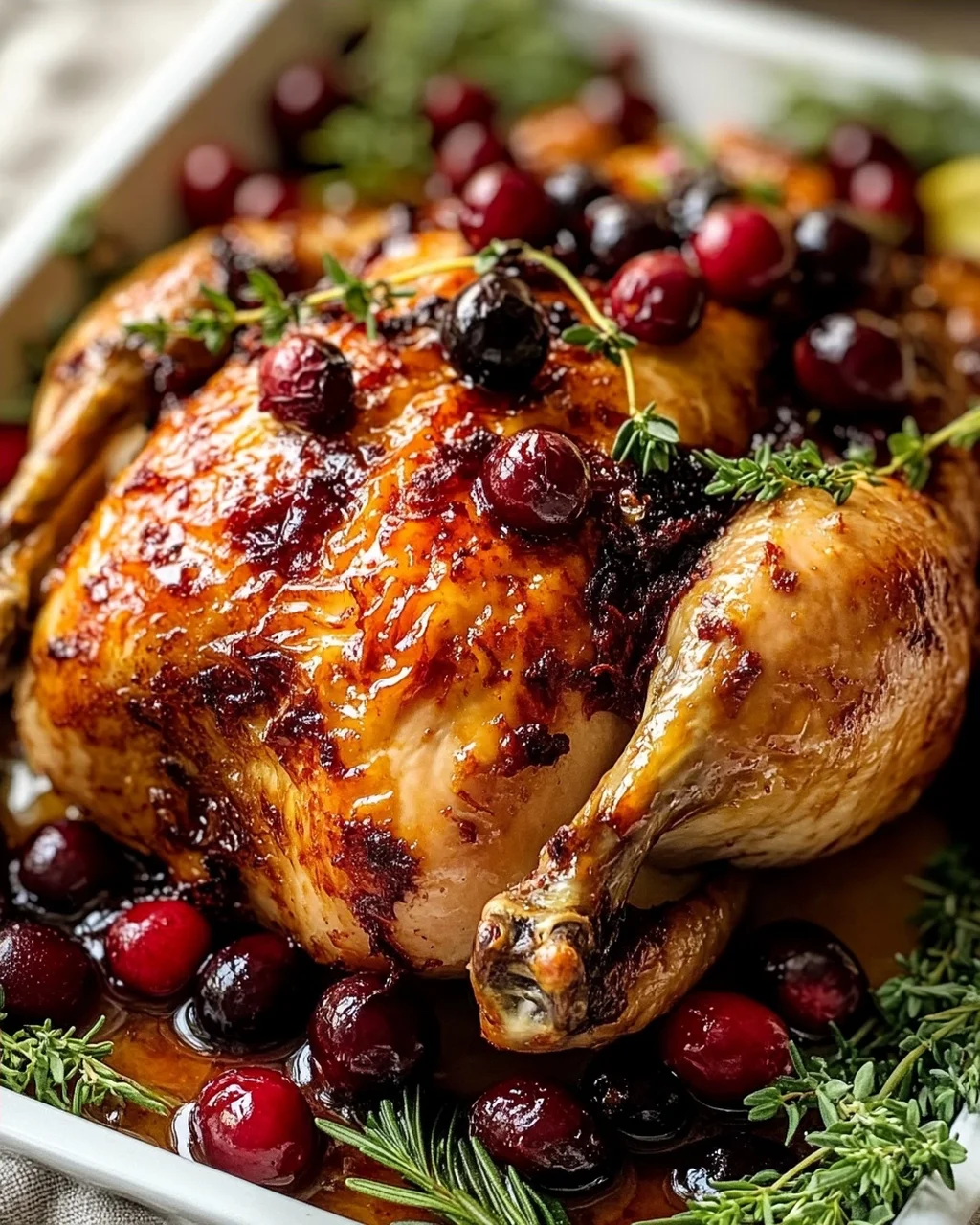 Cranberry Maple Roast Chicken