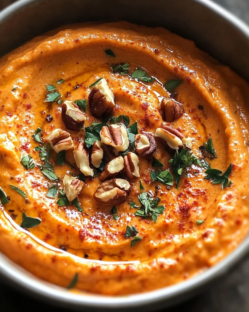 Cremiger Rote Paprika Walnuss Dip: Seidenweiche Textur entdecken