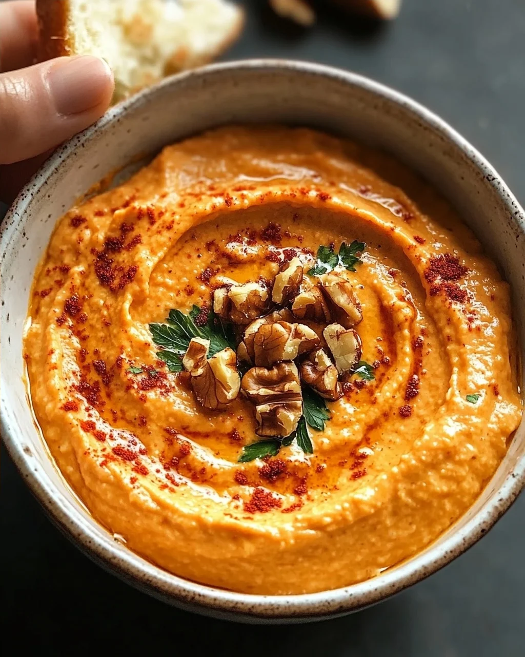 Cremiger Rote Paprika Walnuss Dip: Seidenweiche Textur entdecken