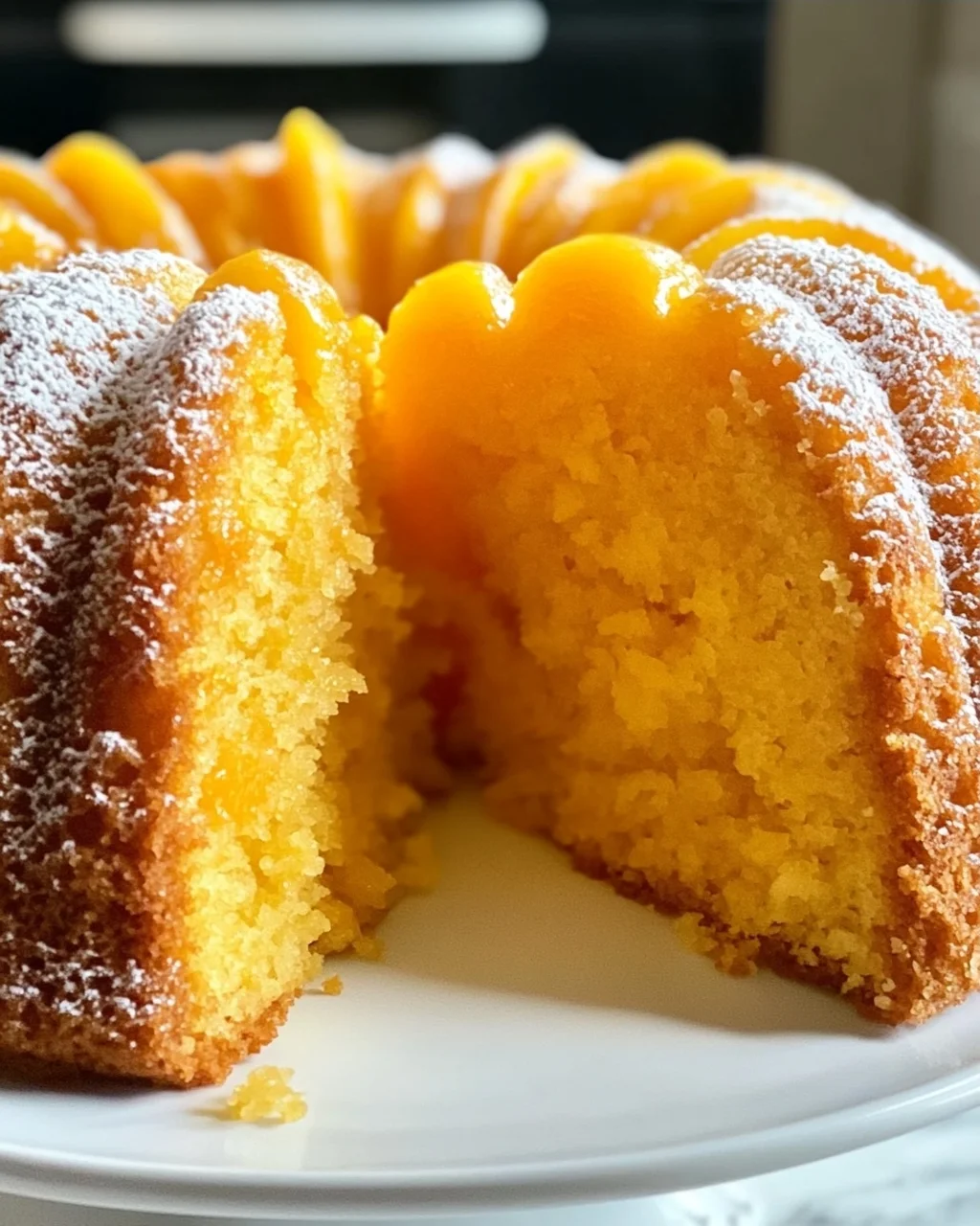 Eierloser Mango Bundt Kuchen für den Sommer