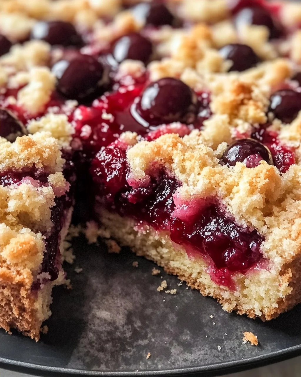 Einfacher und schneller Kirsch-Streusel-Kuchen