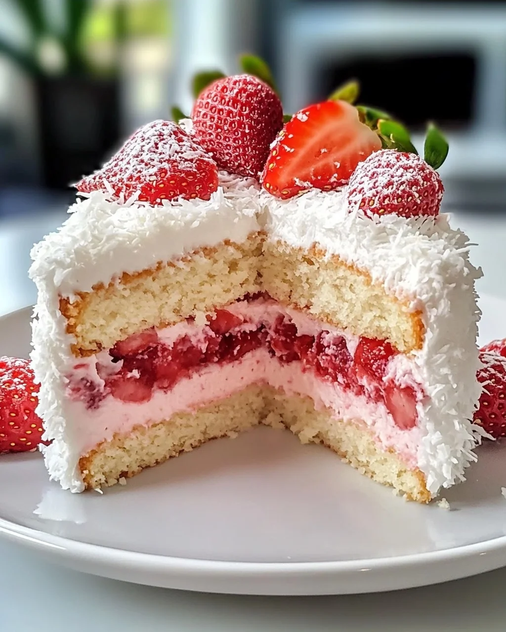 Erdbeer-Kokos-Schaumkuchen leicht gemacht