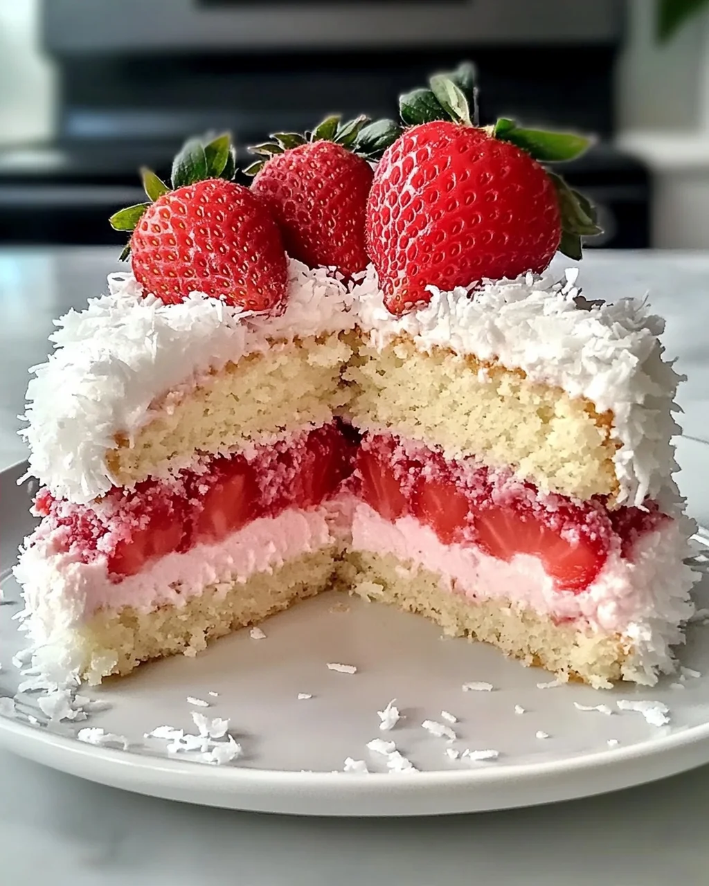 Erdbeer-Kokos-Schaumkuchen leicht gemacht