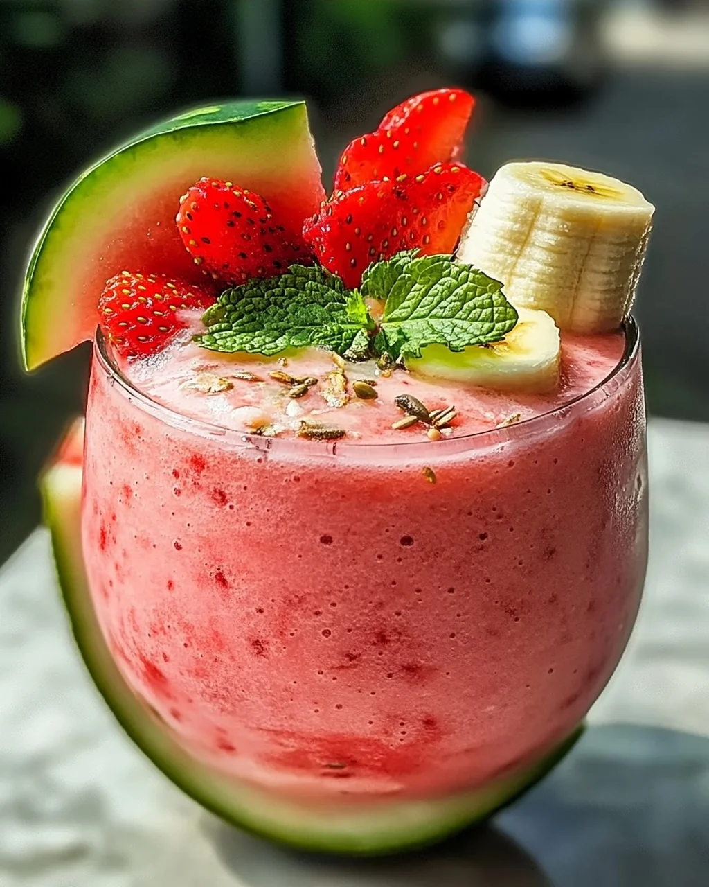 Erfrischender Wassermelonen-Smoothie für den Sommer