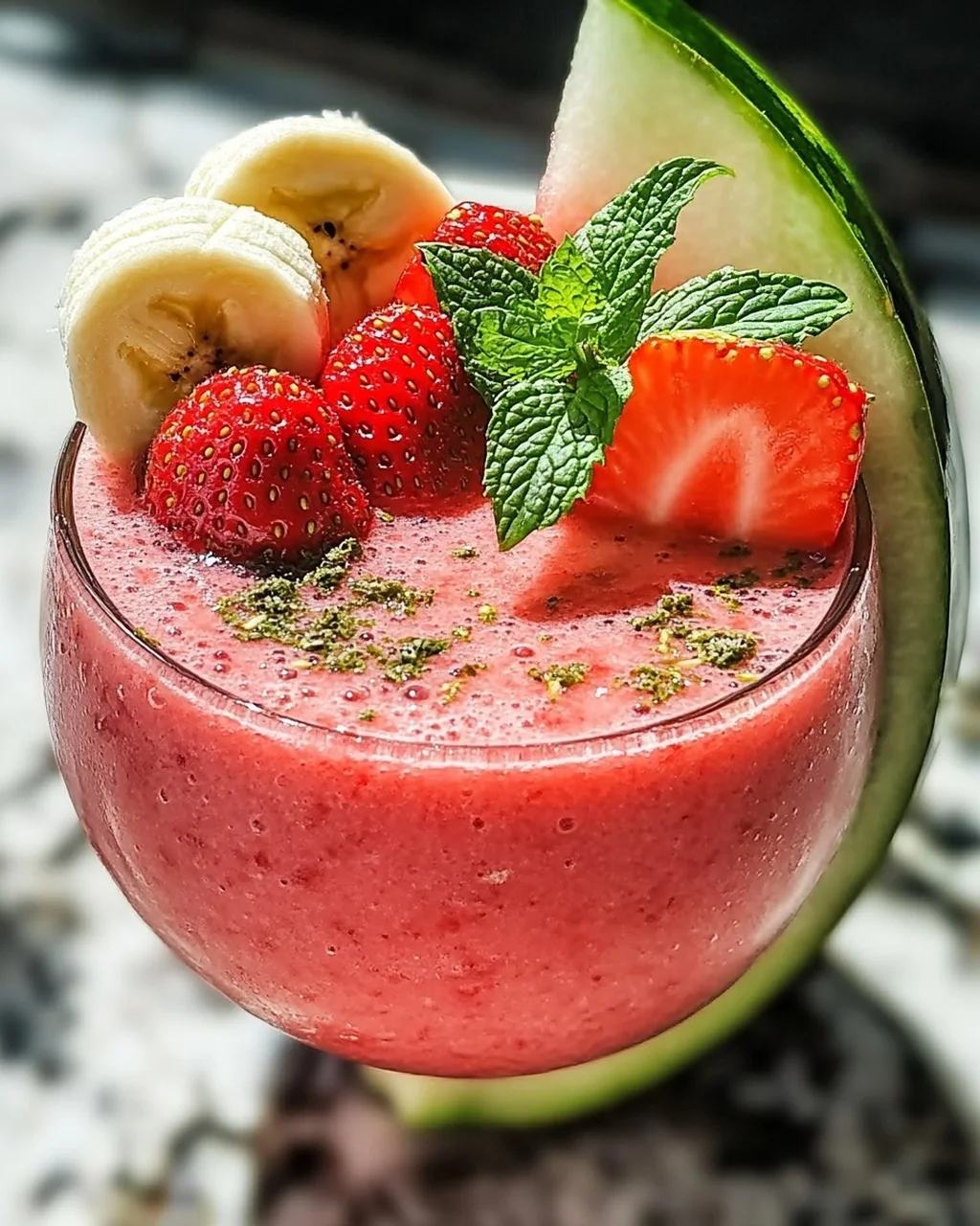 Erfrischender Wassermelonen-Smoothie für den Sommer