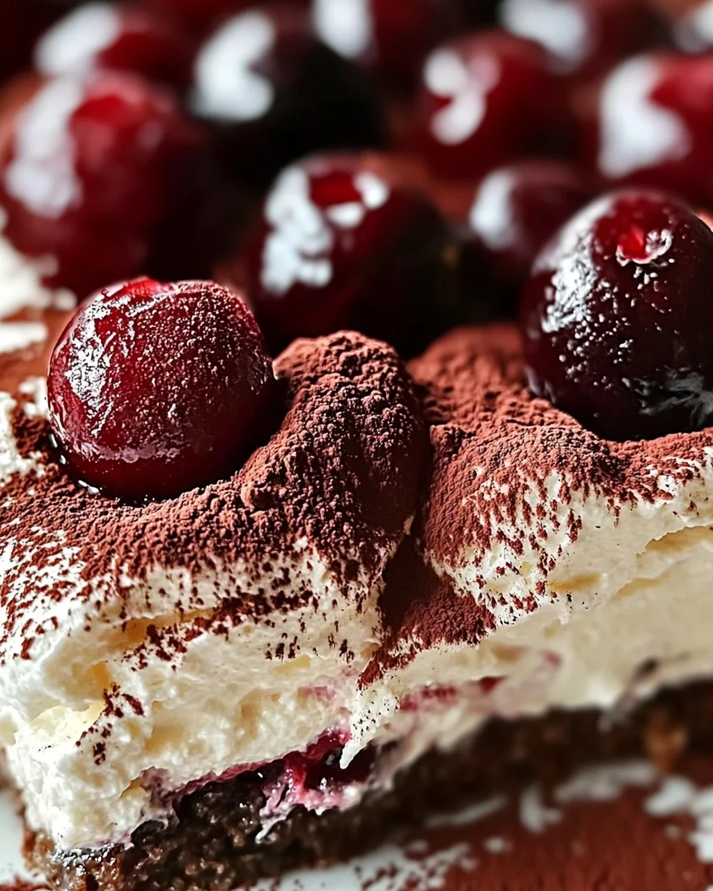 Fruchtiges Kirsch-Tiramisu mit Amaretto-Geschmack (alkoholfrei)
