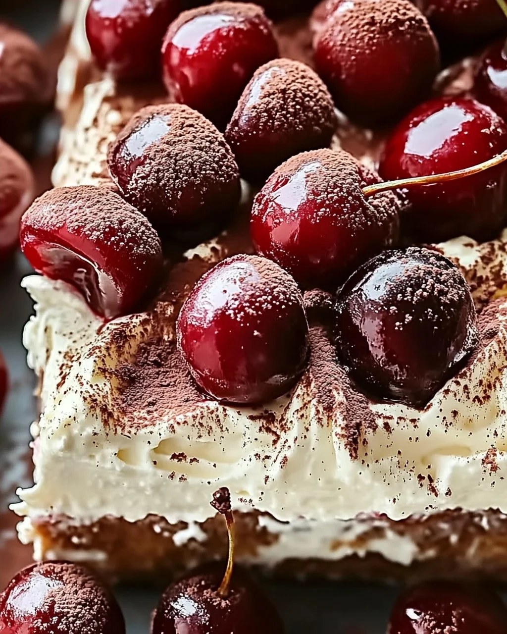 Fruchtiges Kirsch-Tiramisu mit Amaretto-Geschmack (alkoholfrei)