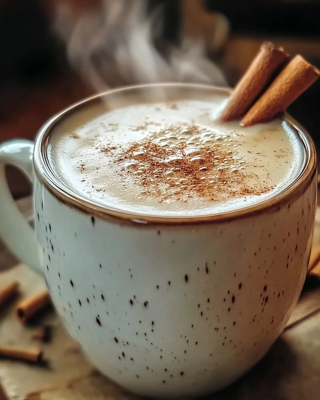Genieße den perfekten Vanille Zimt Milchtee