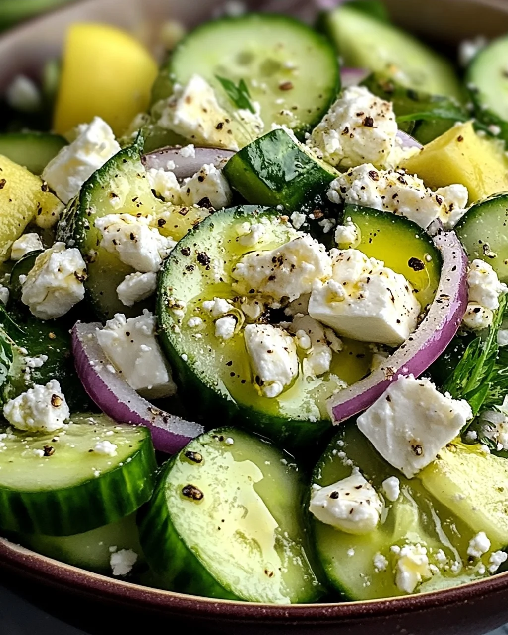 Gurken-Avocado-Salat mit Feta
