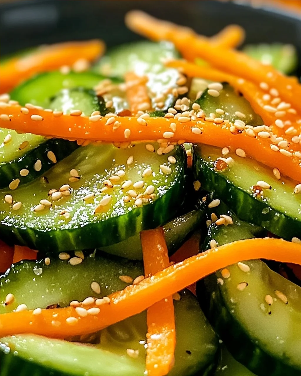 Gurkensalat mit Karotten für den Sommergenuss