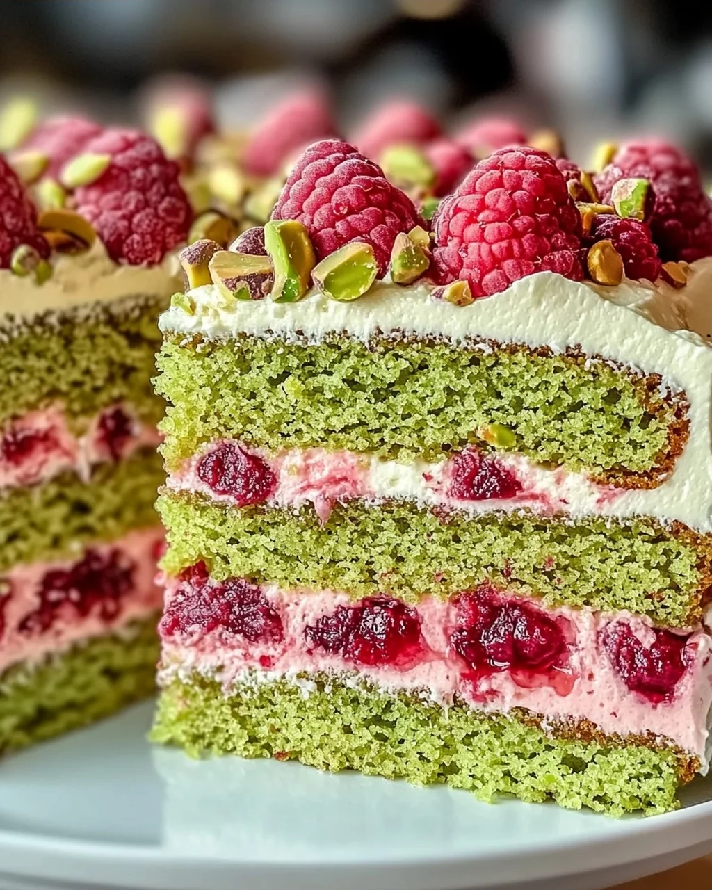 Himmlischer Pistazien-Himbeerkuchen für Genießer