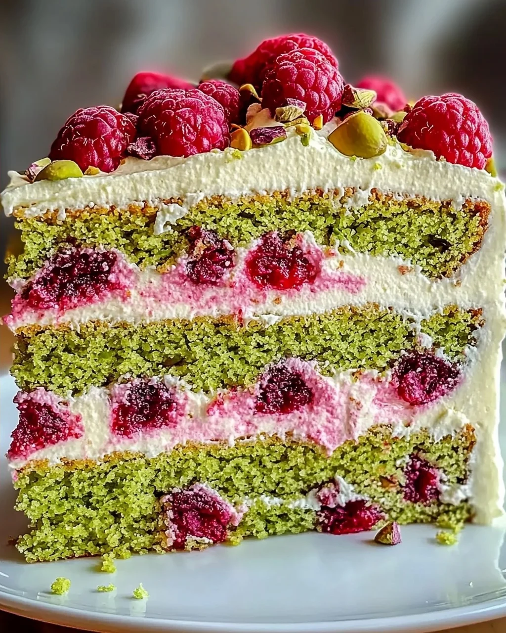 Himmlischer Pistazien-Himbeerkuchen für Genießer