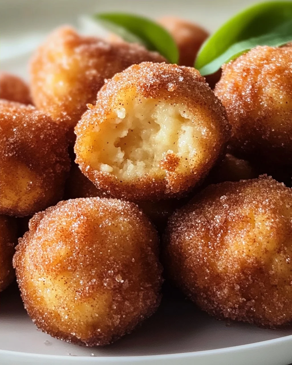 Knusprige Frühstücks-Fritter-Bites mit Zimtzucker
