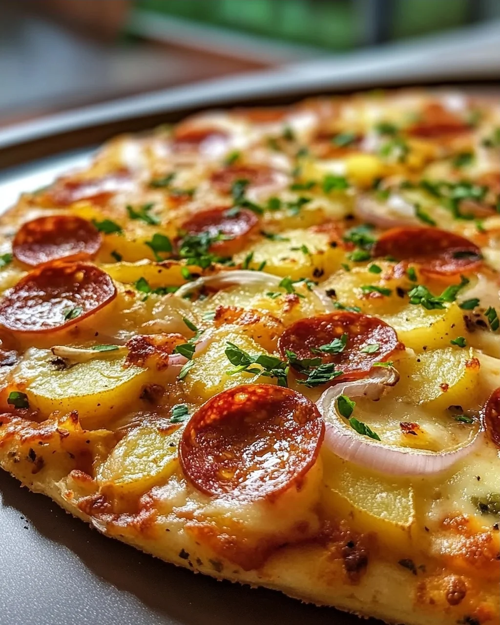 Knusprige Kartoffelpizza vom Blech: Schnell & unglaublich lecker