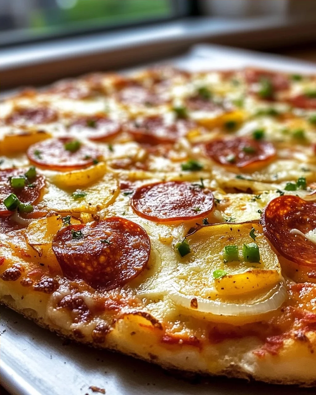 Knusprige Kartoffelpizza vom Blech: Schnell & unglaublich lecker