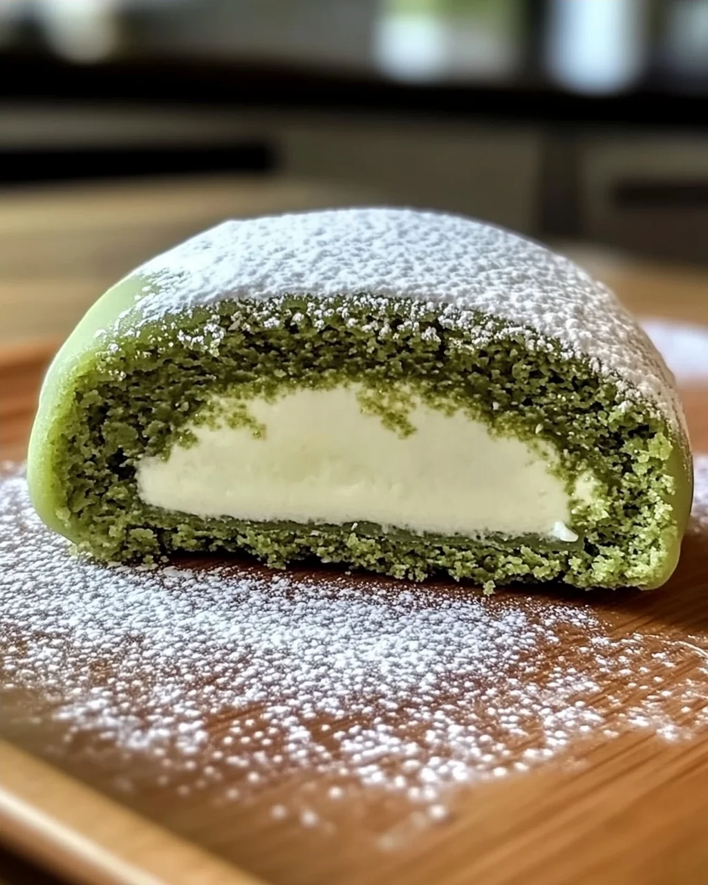 Köstlicher Matcha-Käsekuchen Daifuku Genuss