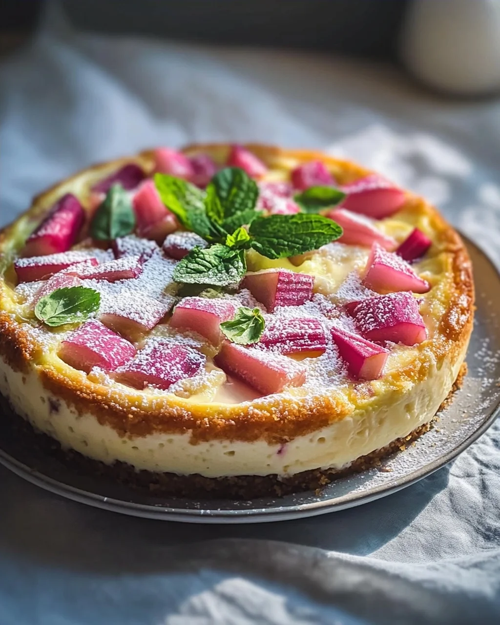 Leckerer Rhabarber Quark Pudding Kuchen – Einfaches Rezept!