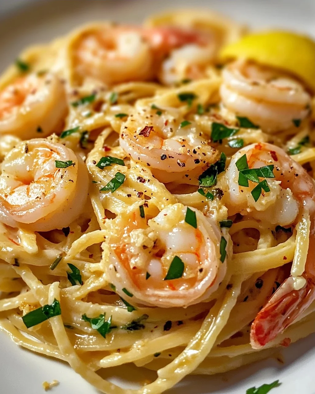 Lemon Herb Shrimp Linguine With Crème Fraîche Recipe