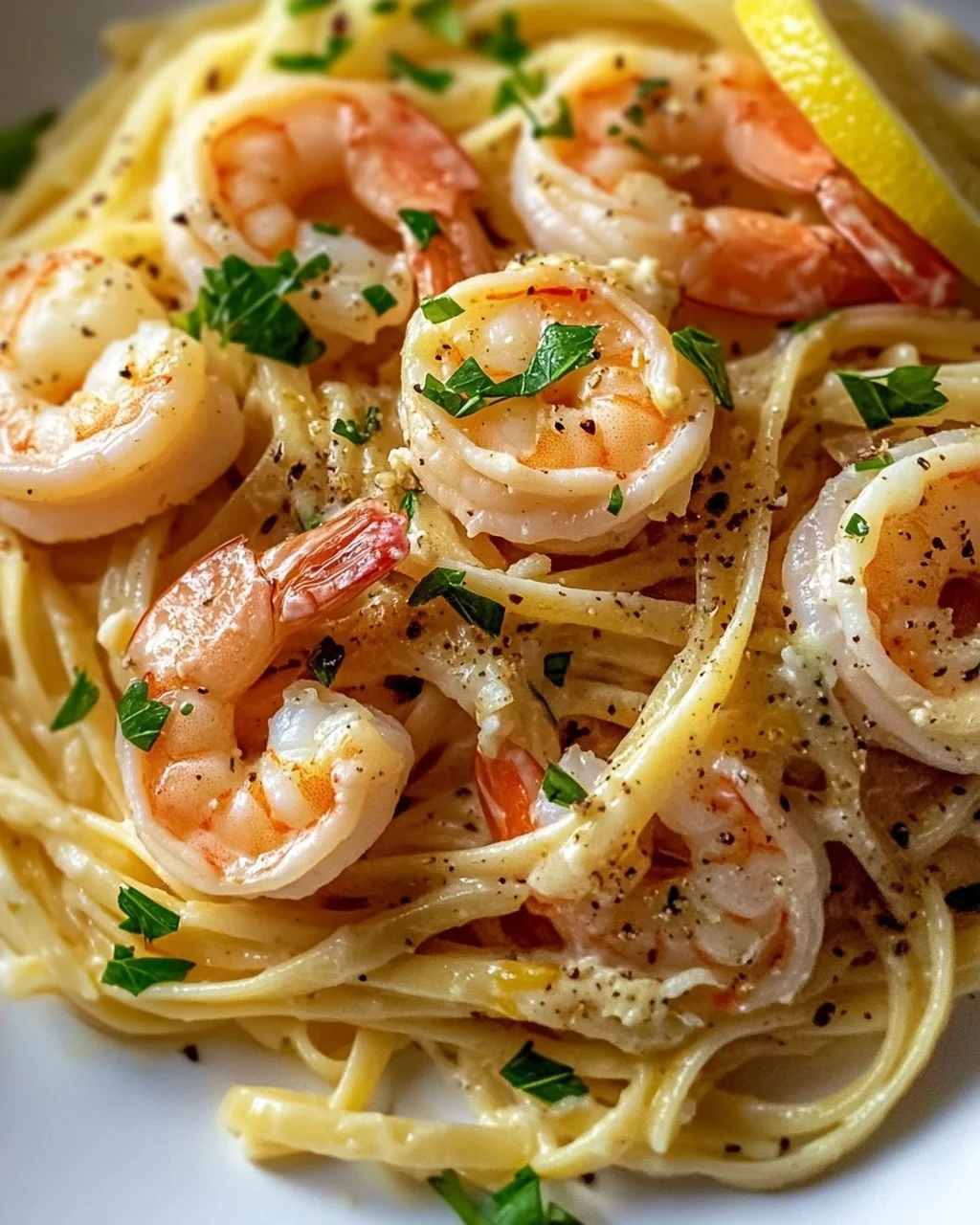 Lemon Herb Shrimp Linguine With Crème Fraîche Recipe