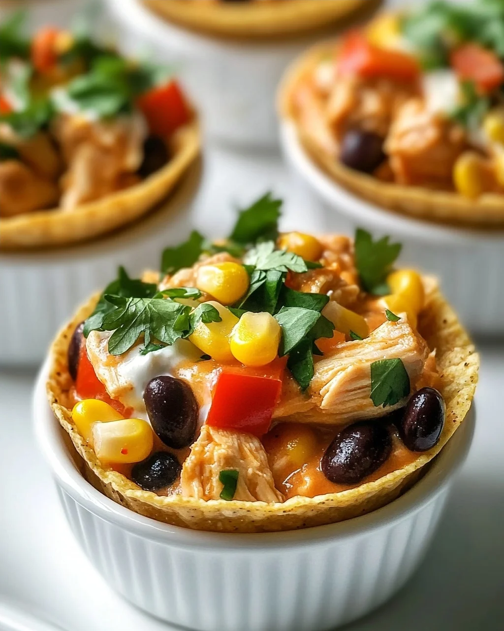 Mini Crock Pot Fiesta Chicken Cups – Perfekt für Partys!