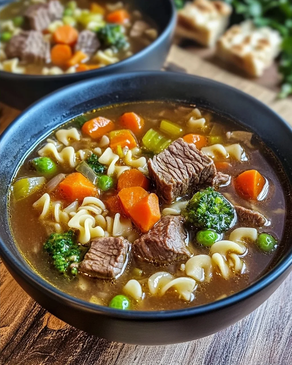 Nudelsuppe mit Rindfleisch