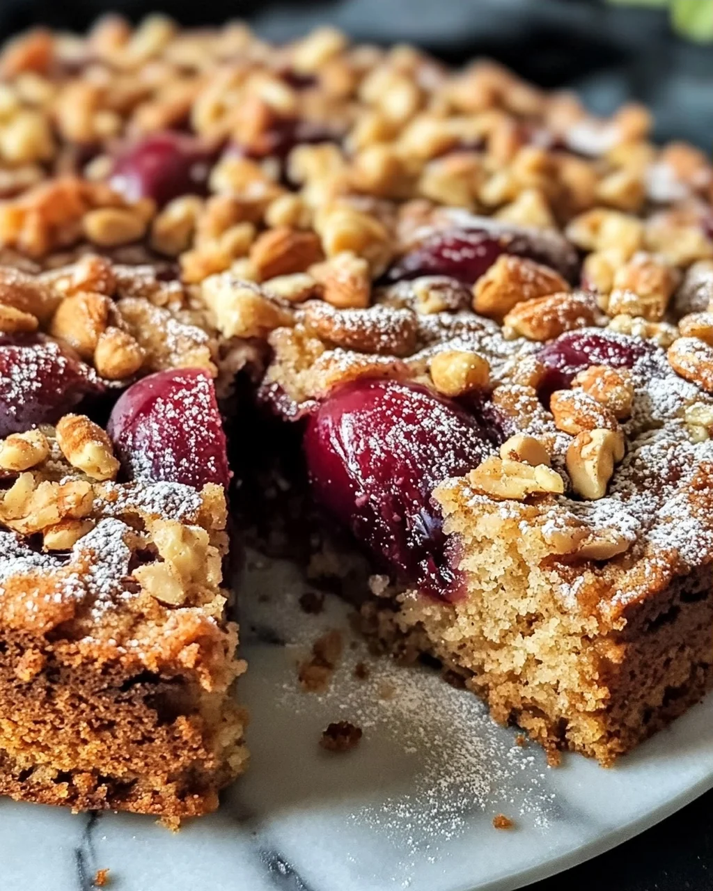 Nussiger Zimtkuchen Mit Pflaumenfüllung