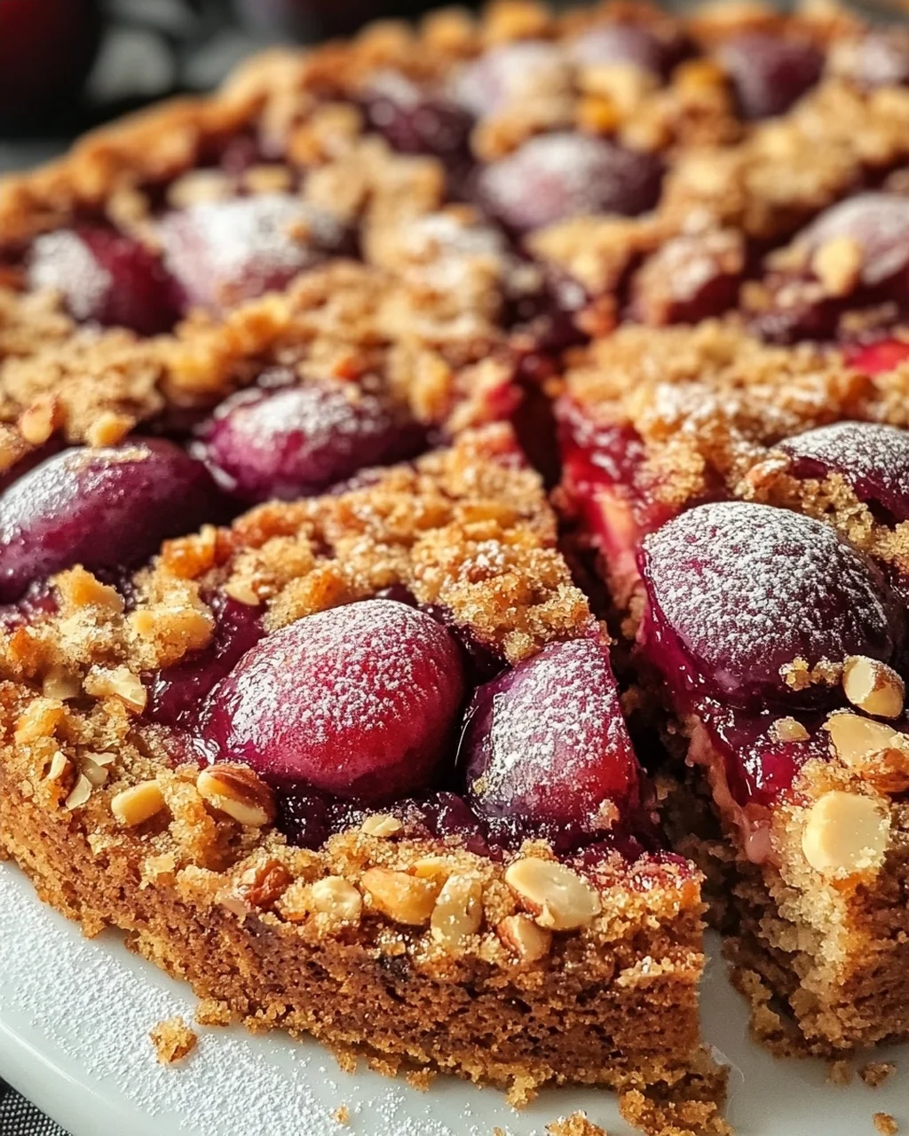 Nussiger Zimtkuchen Mit Pflaumenfüllung