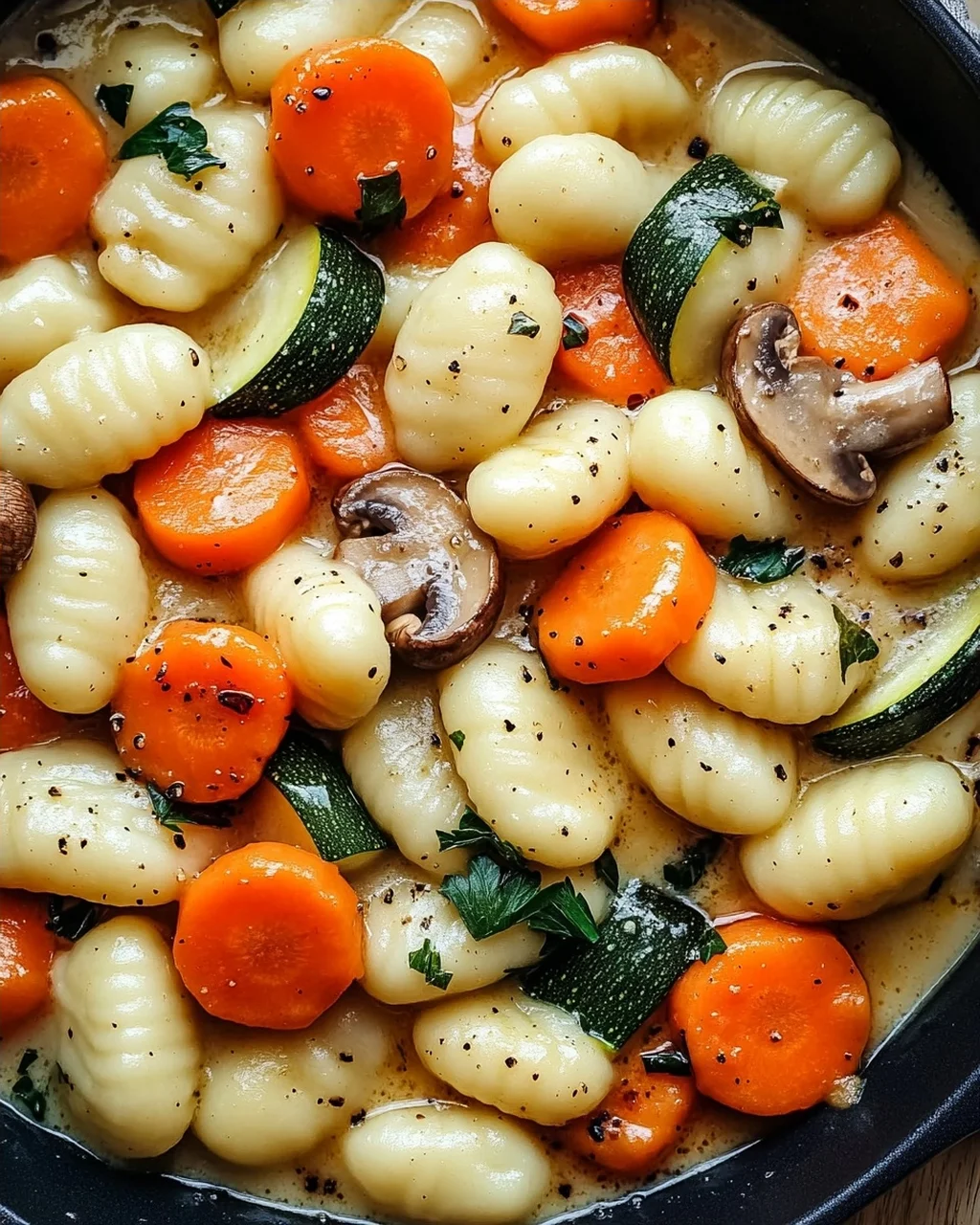 One Pot Gnocchi mit Rahmgemüse