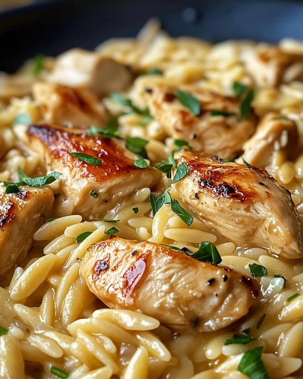 One Pot Orzo Pasta mit Hähnchen
