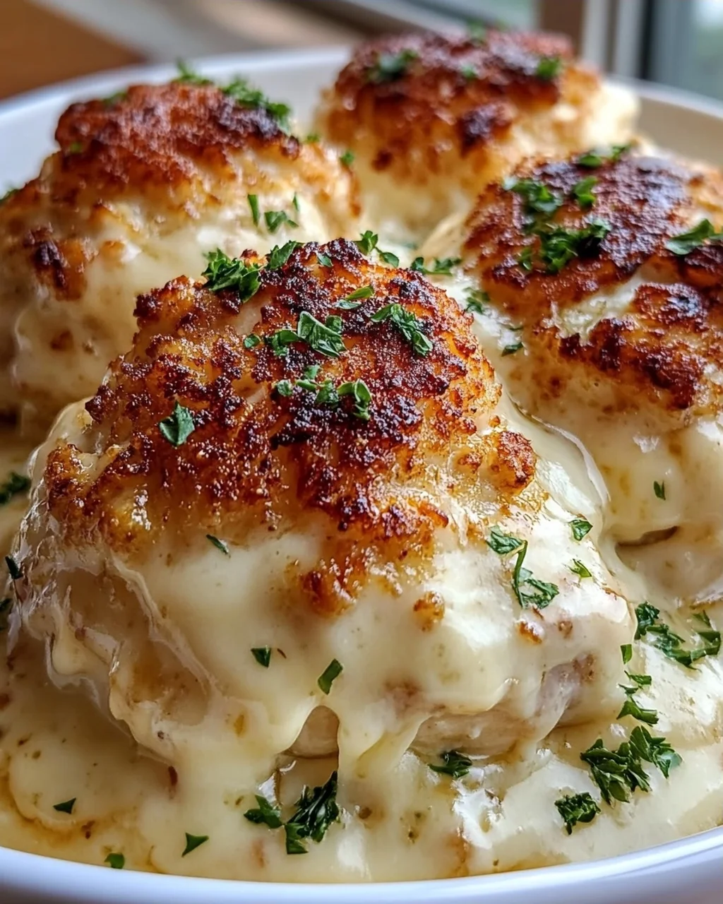Parmesanwolken Hähnchen-Bomben Rezept
