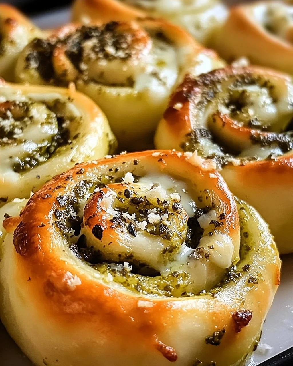 Pizzaschnecken: Pesto, Mozzarella – einfach unwiderstehlich!