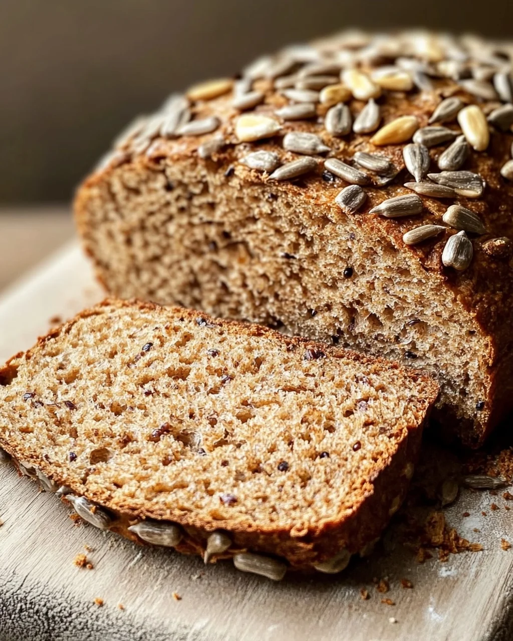 Roggenvollkornbrot mit Sonnenblumenkernen