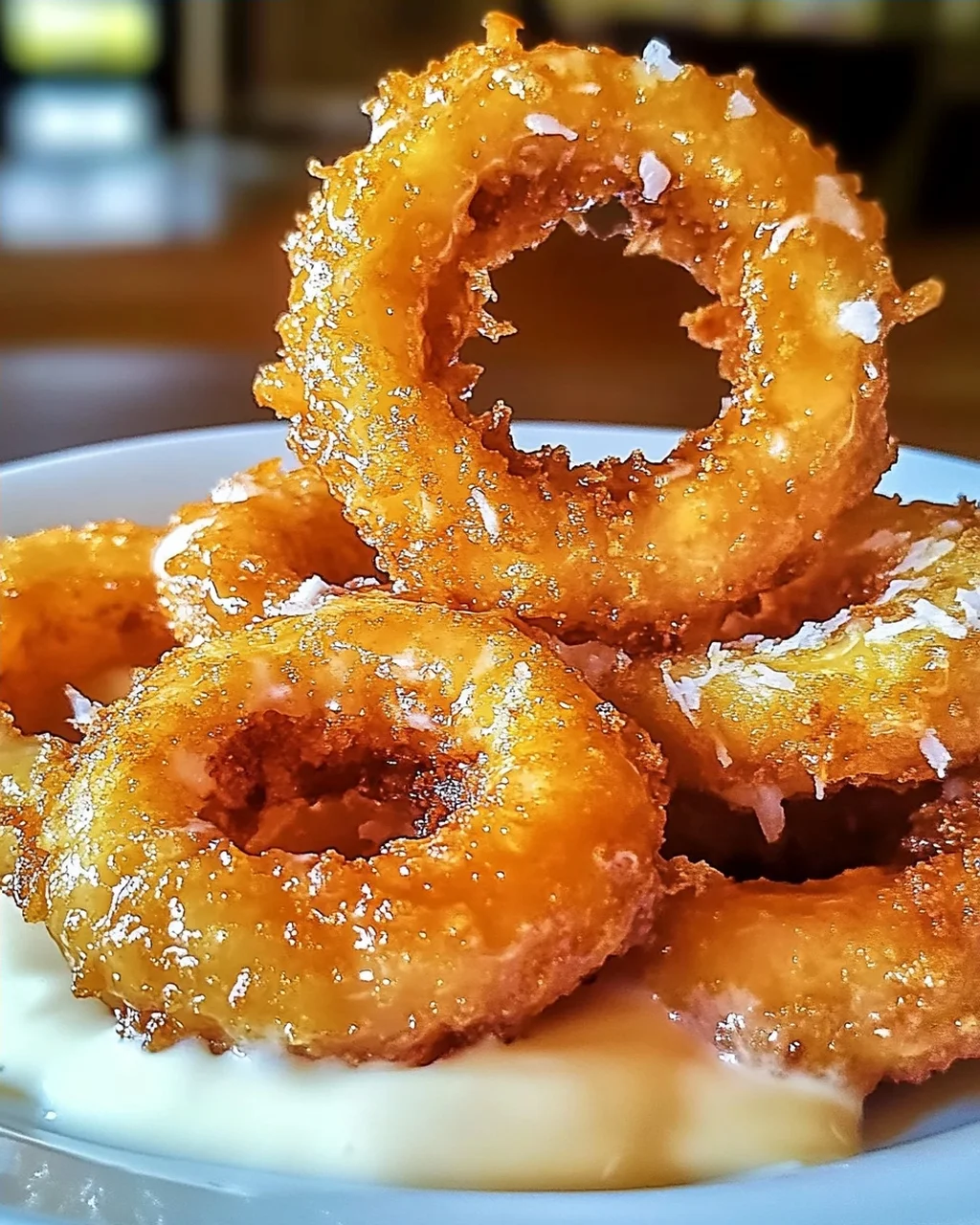 Rum-getränkte frittierte Ananas für jeden Anlass
