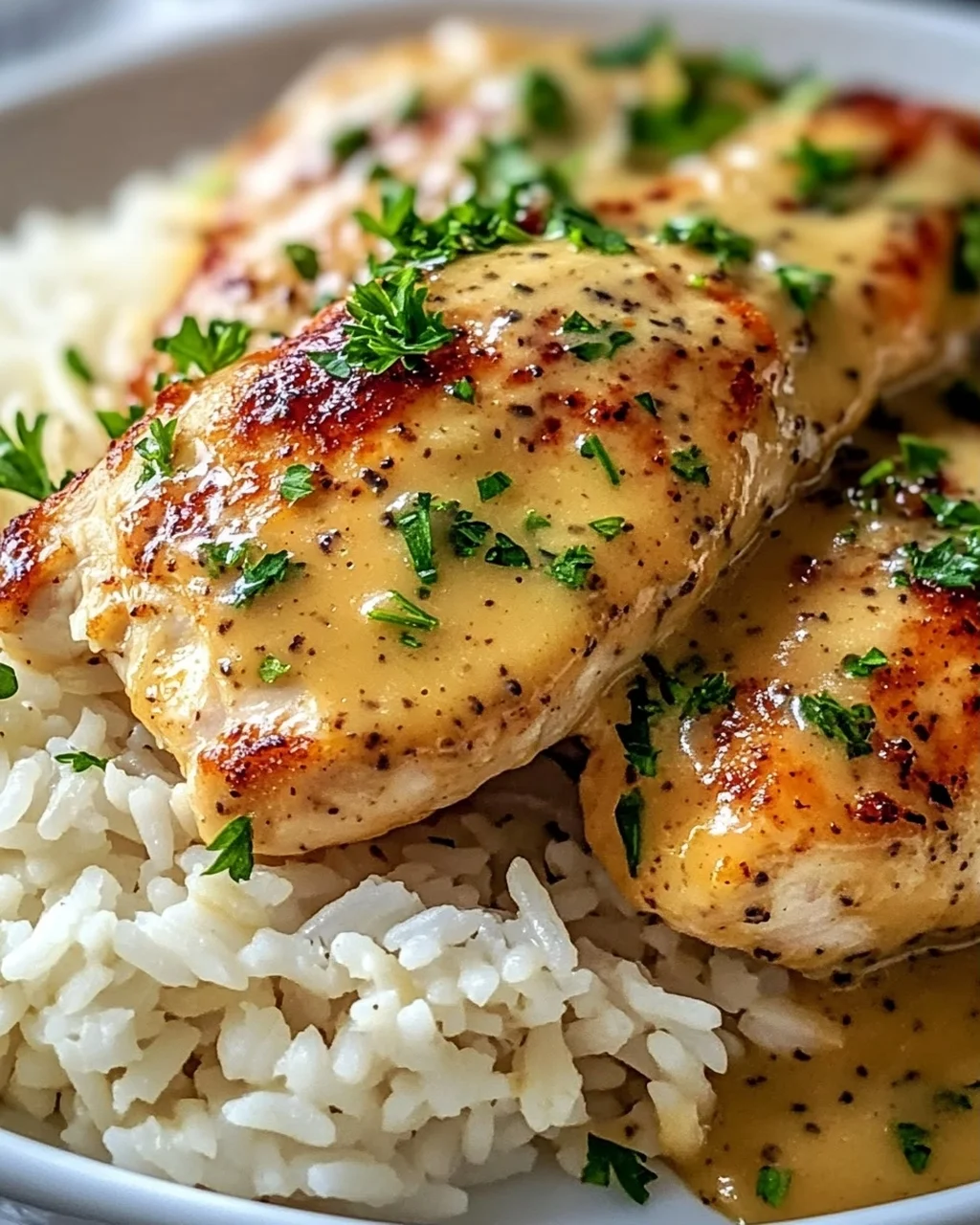 Saftiges Honig-Senf-Hähnchen mit Reis – Schnell & Lecker!