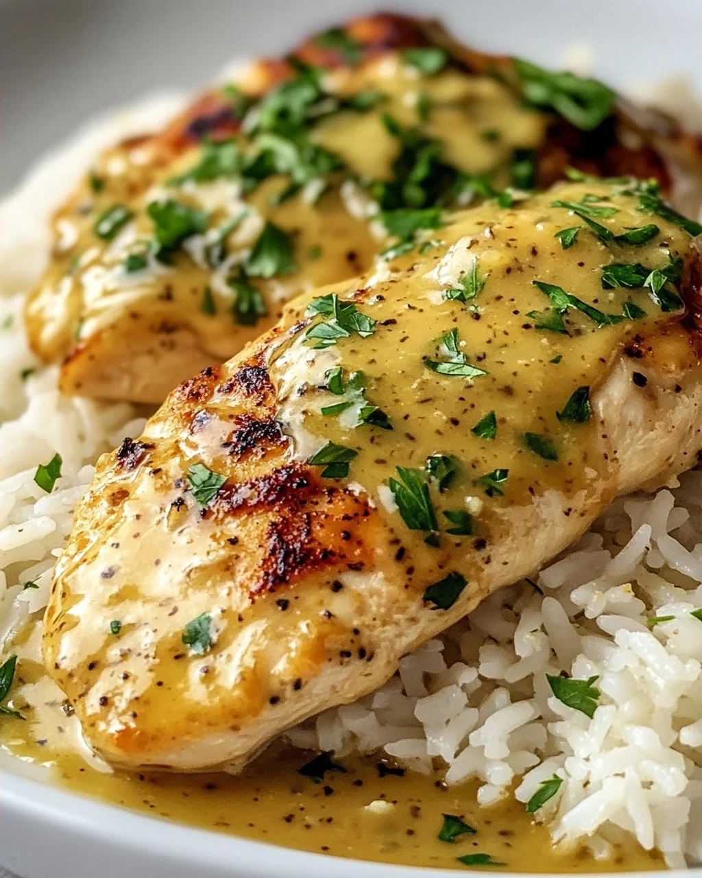 Saftiges Honig-Senf-Hähnchen mit Reis – Schnell & Lecker!