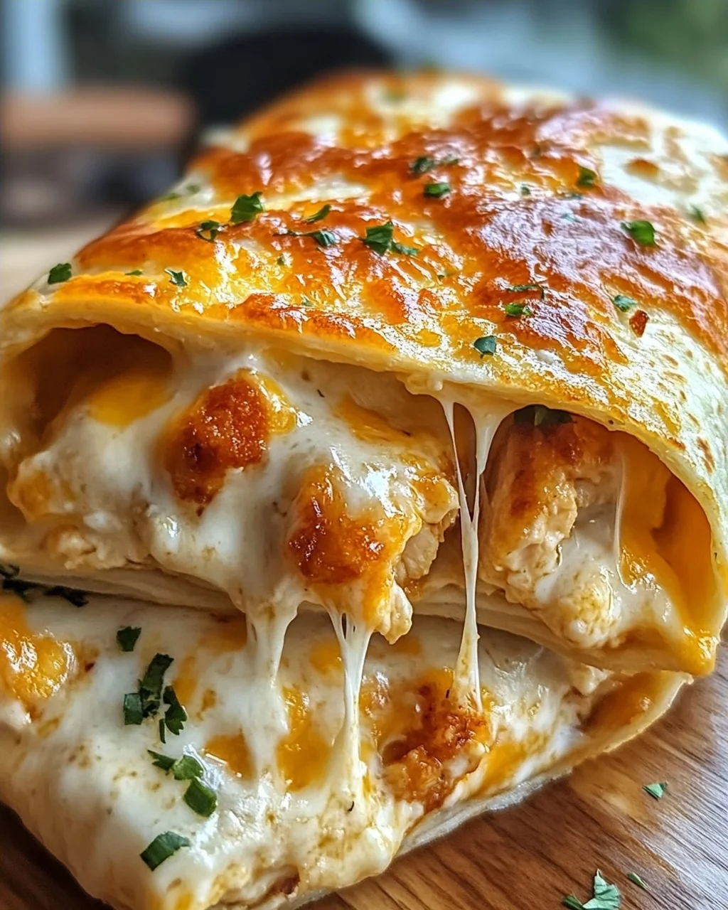Schnelle Käse Knoblauch Hähnchen Wraps