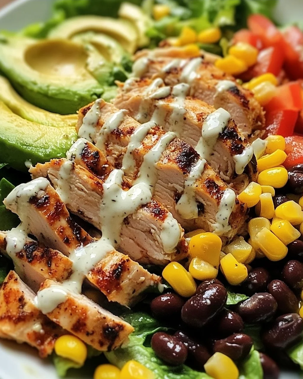 Schneller Southwest-Hähnchensalat