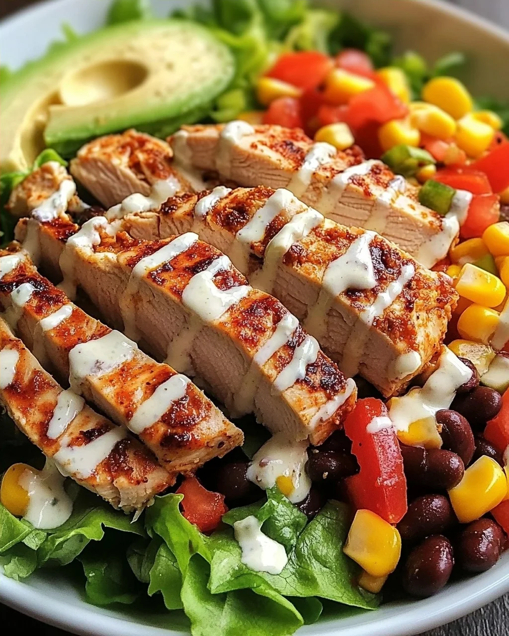 Schneller Southwest-Hähnchensalat
