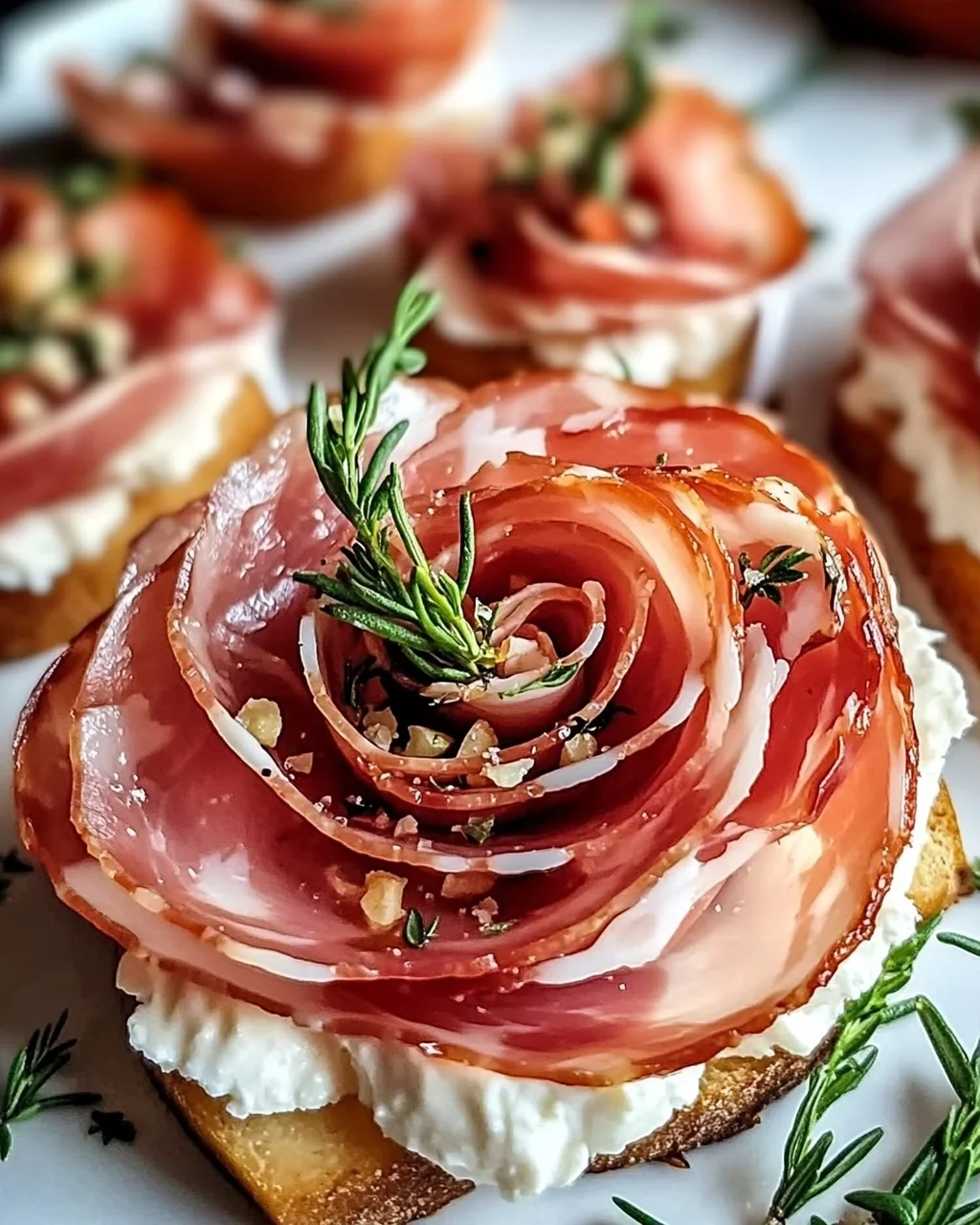 Schöne Prosciutto-Rose für festliche Anlässe