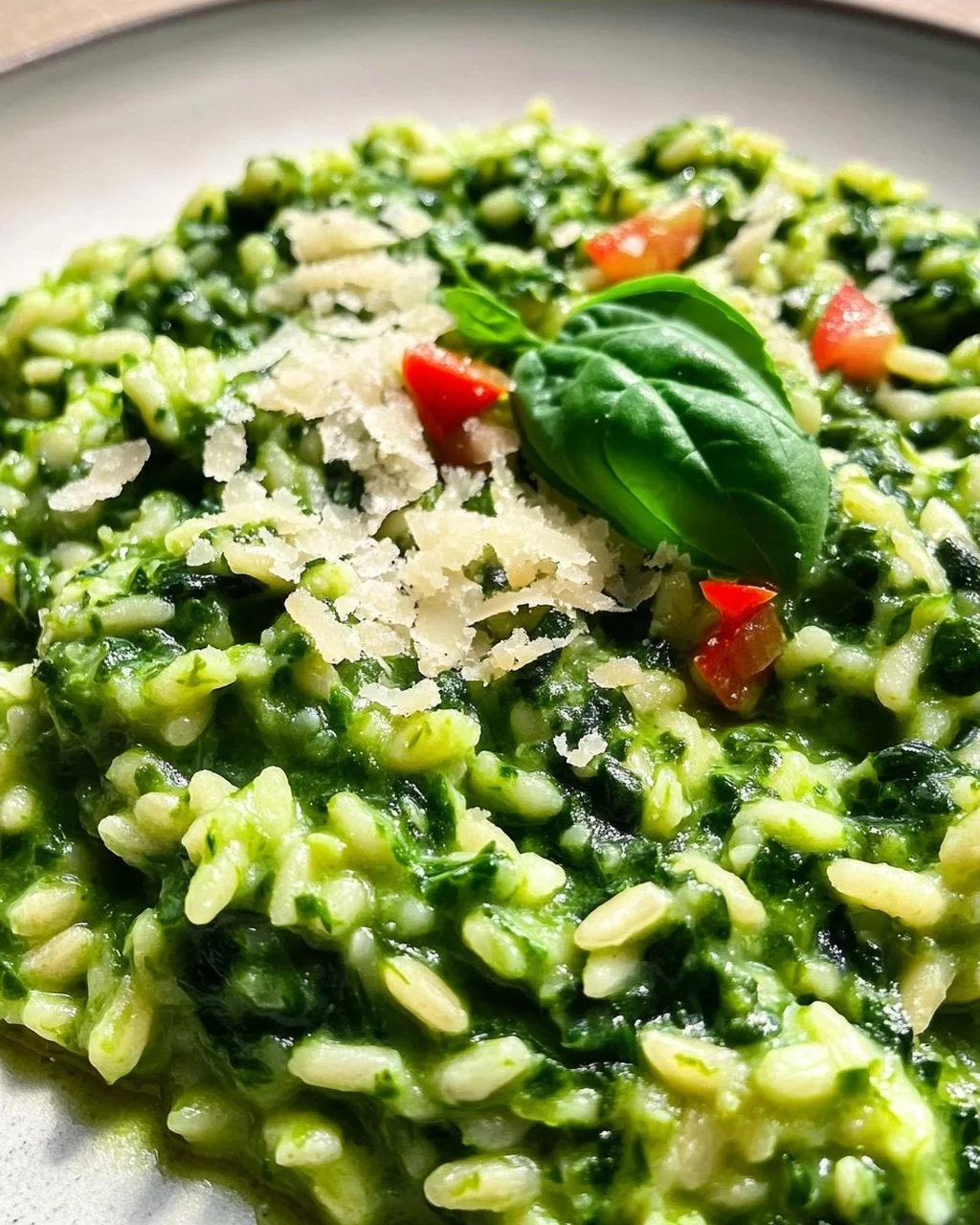Spinat-Risotto mit frischen Kräutern