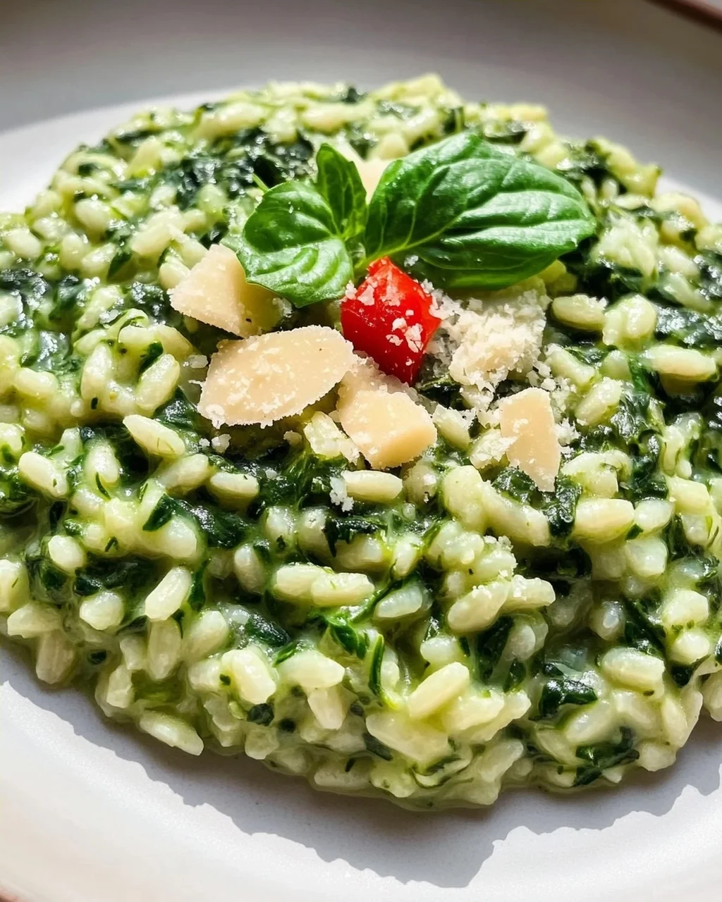 Spinat-Risotto mit frischen Kräutern