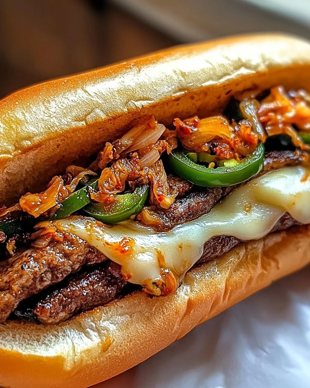 Unwiderstehliches koreanisch inspiriertes Kimchi Bulgogi Cheesesteak