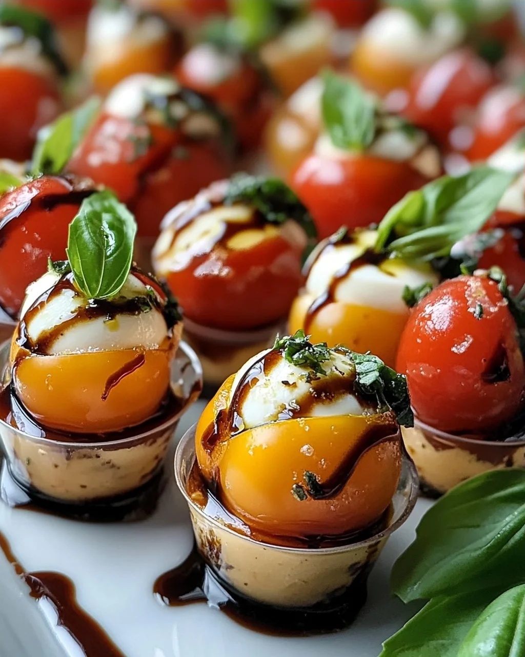 Weihnachts Mini Caprese Salat Cups – Festlicher Genuss!